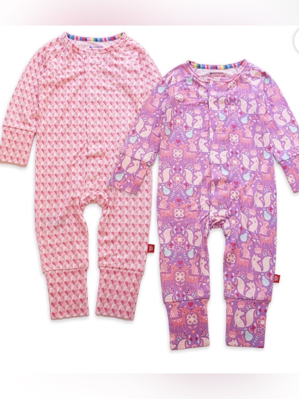 Magnetic Me Baby 2 Pack Convertible Coverall Set. Size 3-6M Purple/Pink NEW!!